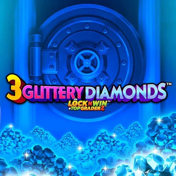 3 Glittery Diamonds logo by PearFiction Studios at Slotmafia Casino
